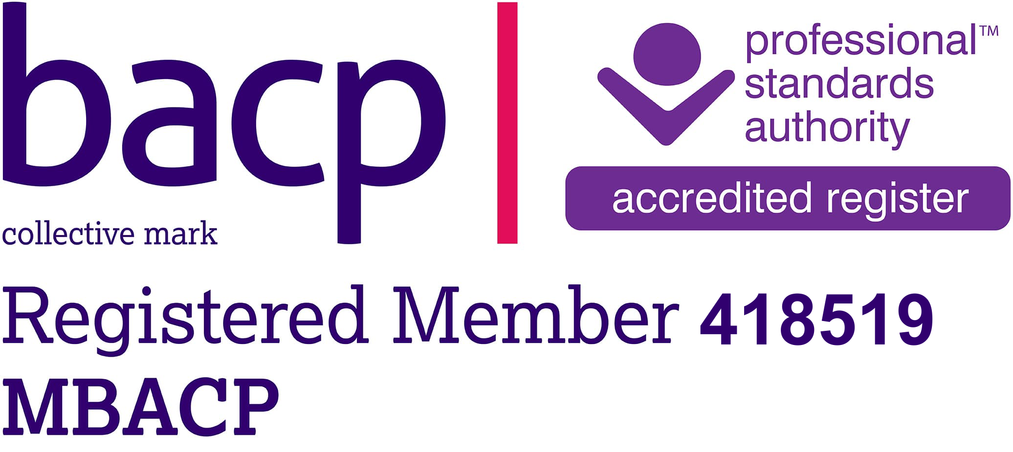 BACP Registered Member 418519 MBACP